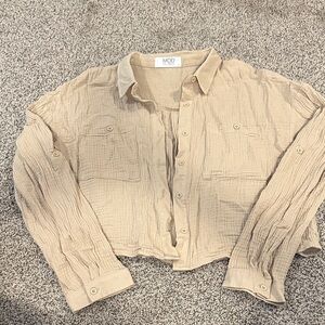 MOD Women's Tan Button Down Shirt